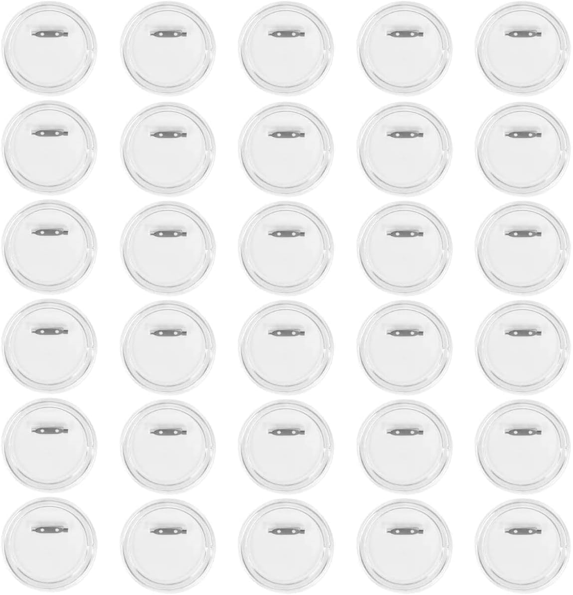 3.15 Inch Clear Button Badge with Pin,30 Pack Acrylic Design DIY Button Pins Kit for DIY Crafts and Craft Activities