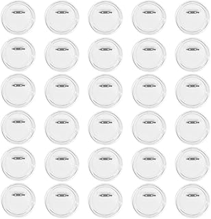 3.15 Inch Clear Button Badge with Pin,30 Pack Acrylic Design DIY Button Pins Kit for DIY Crafts and Craft Activities