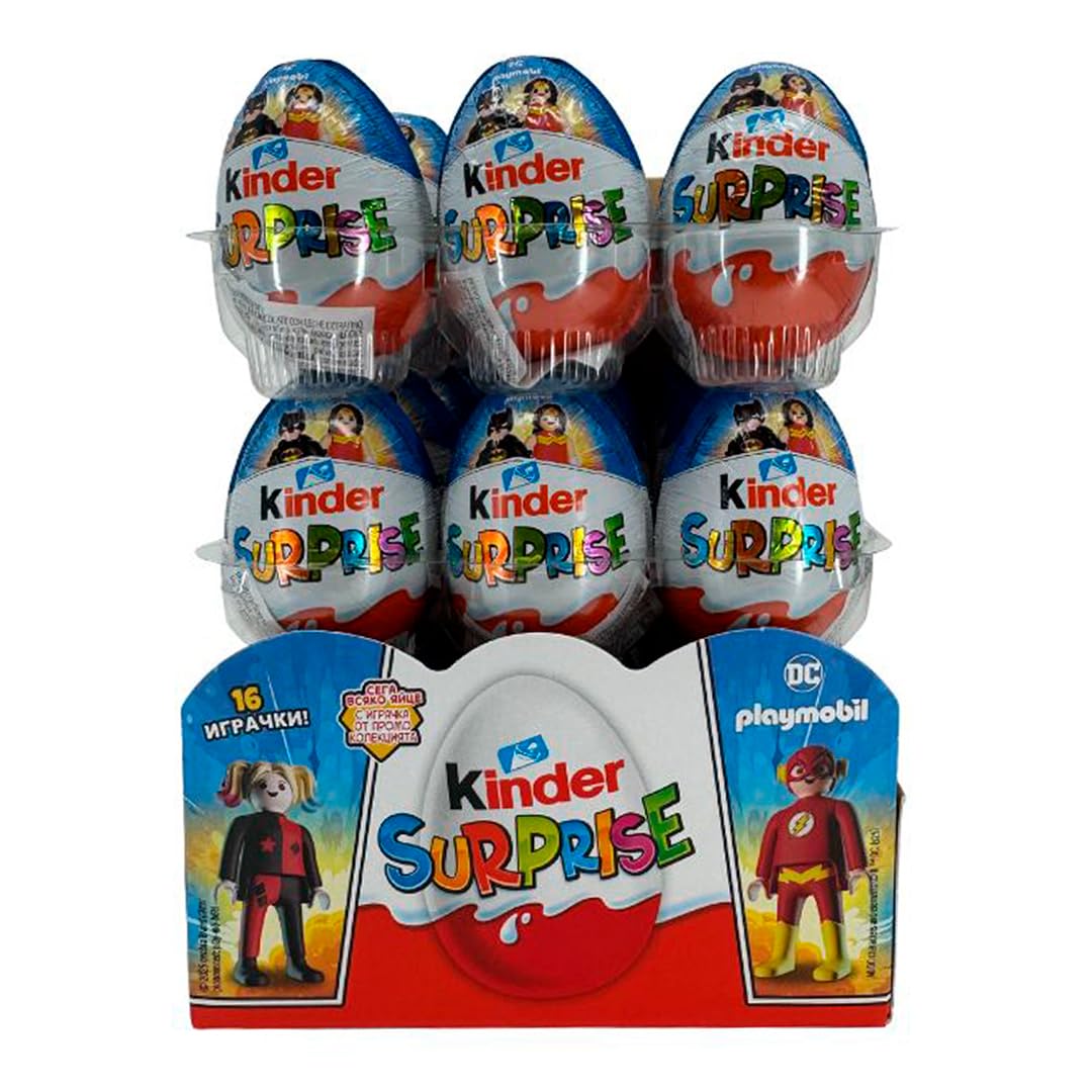 Kinder Sorpresa – Huevo de Chocolate con Leche Extrafino 20g con Juguete Sorpresa | Pack de 36 Unidades