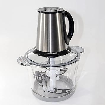 Hiru ABS Stainless Steel and PlasticElectric Meat Grinders with Bowl for Kitchen Food Chopper, Meat, Vege