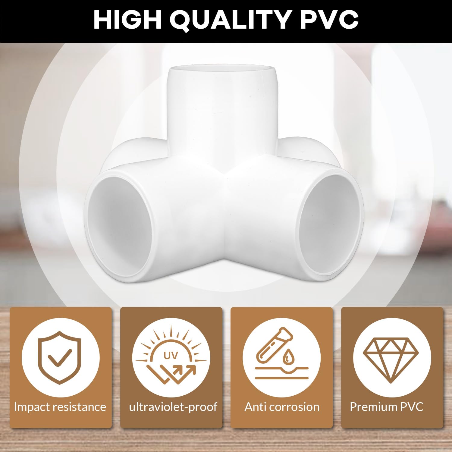 Pvc Rack Support Snapklik.com : 8-Pack 1 Inch 5 Way PVC Fitting Elbow Furniture Grade ...