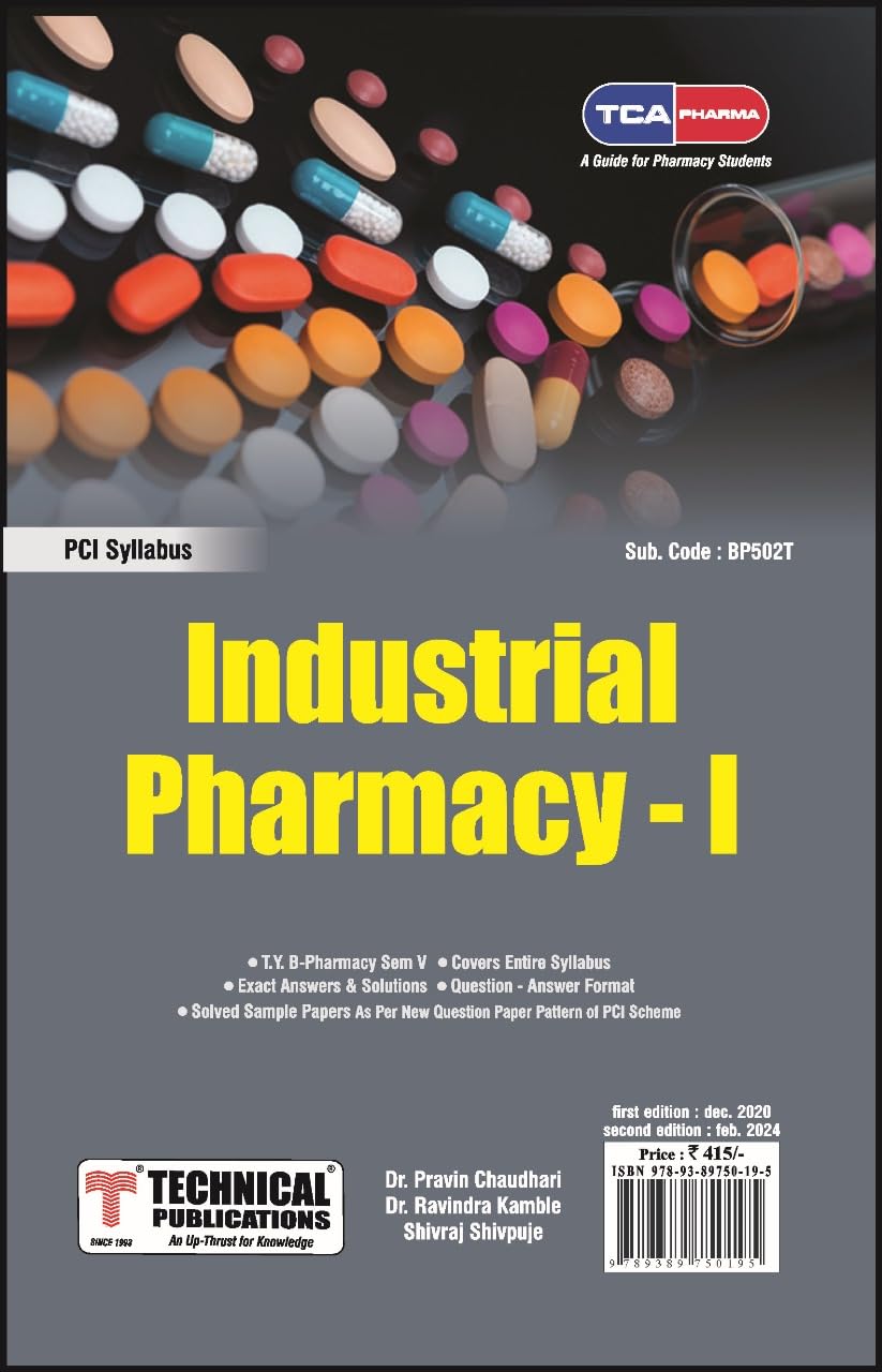 Industrial Pharmacy I for B. Pharmacy PCI (V- BP502T) TCA Pharma