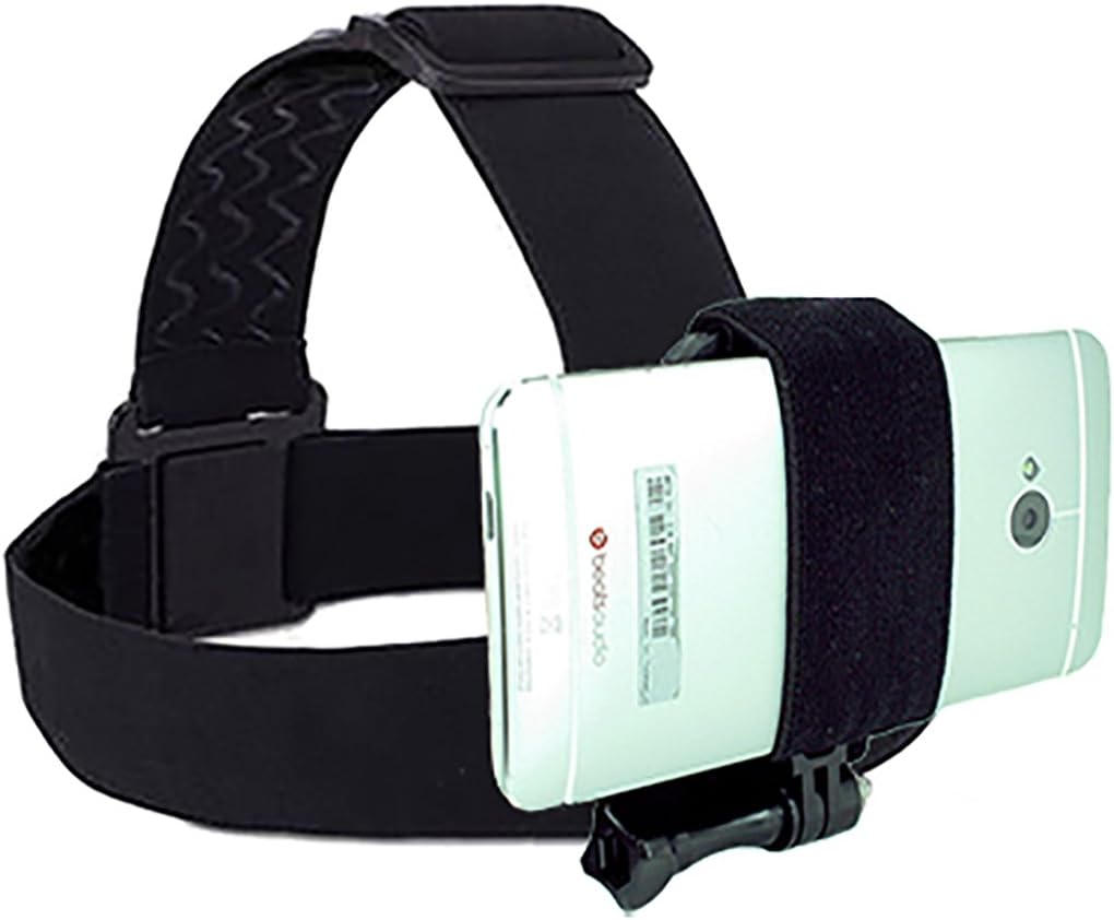 Action Mount® Wearable Head Mount for Smartphone. Easily Record Action Video Using Your Smartphone. Strongest Hold on The Market. Compatible with GoPro Cameras Accessories. (Head Mount/Phone Mount)