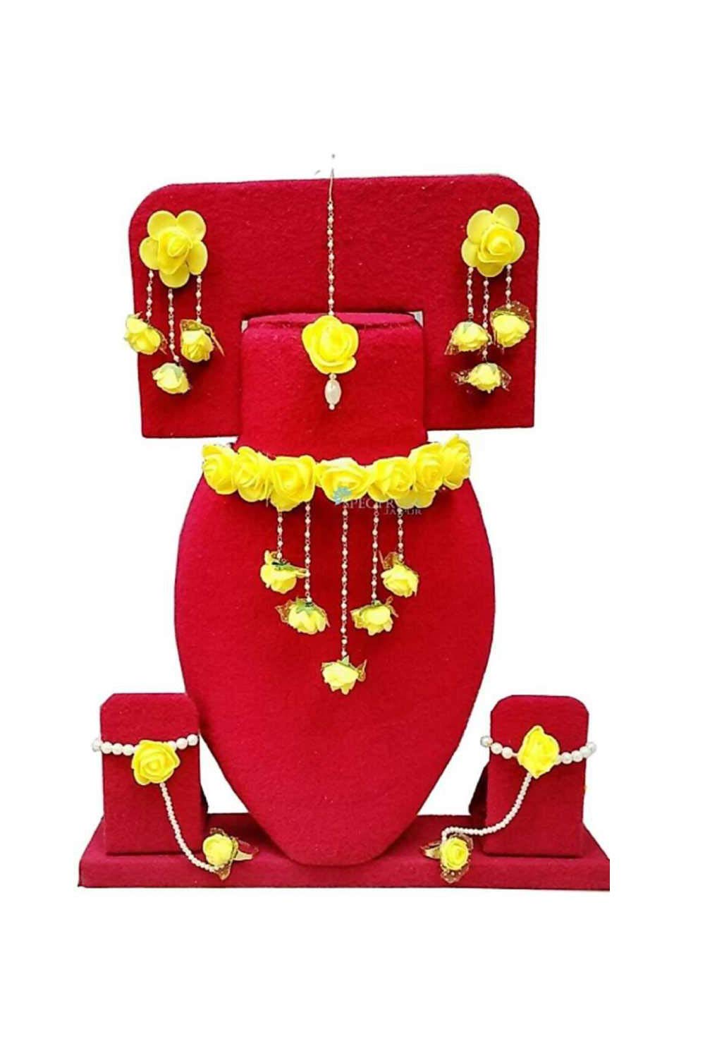 Rukmani Yellow Fabric Jewel Set for Women (B08L18TL6R) Amazon Price History, Amazon Price Tracker