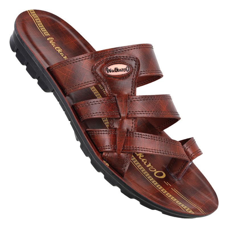WALKAROO WG1426 Mens Casual and Regular Wear Covering Sandals - Brown (B0CSG87CDN) Amazon Price History, Amazon Price Tracker