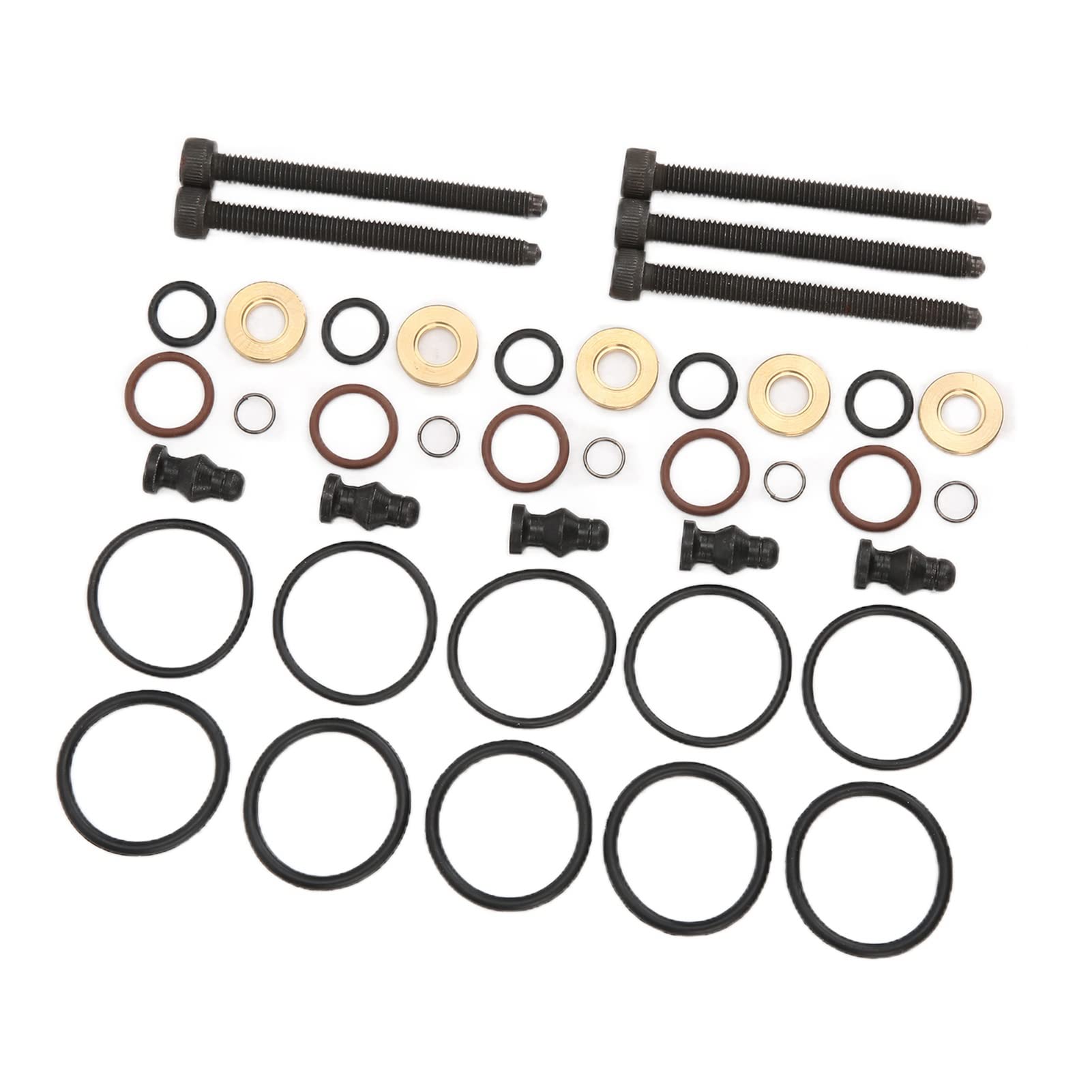 Sellos de Inyector de Kit con 5 Tornillos 038198051B Reemplazo para 2.5TDI R5 128kw 2003 2010, Compatible con 038198051C, 1417010997, 070103385A, Juntas de Inyector de Ajuste