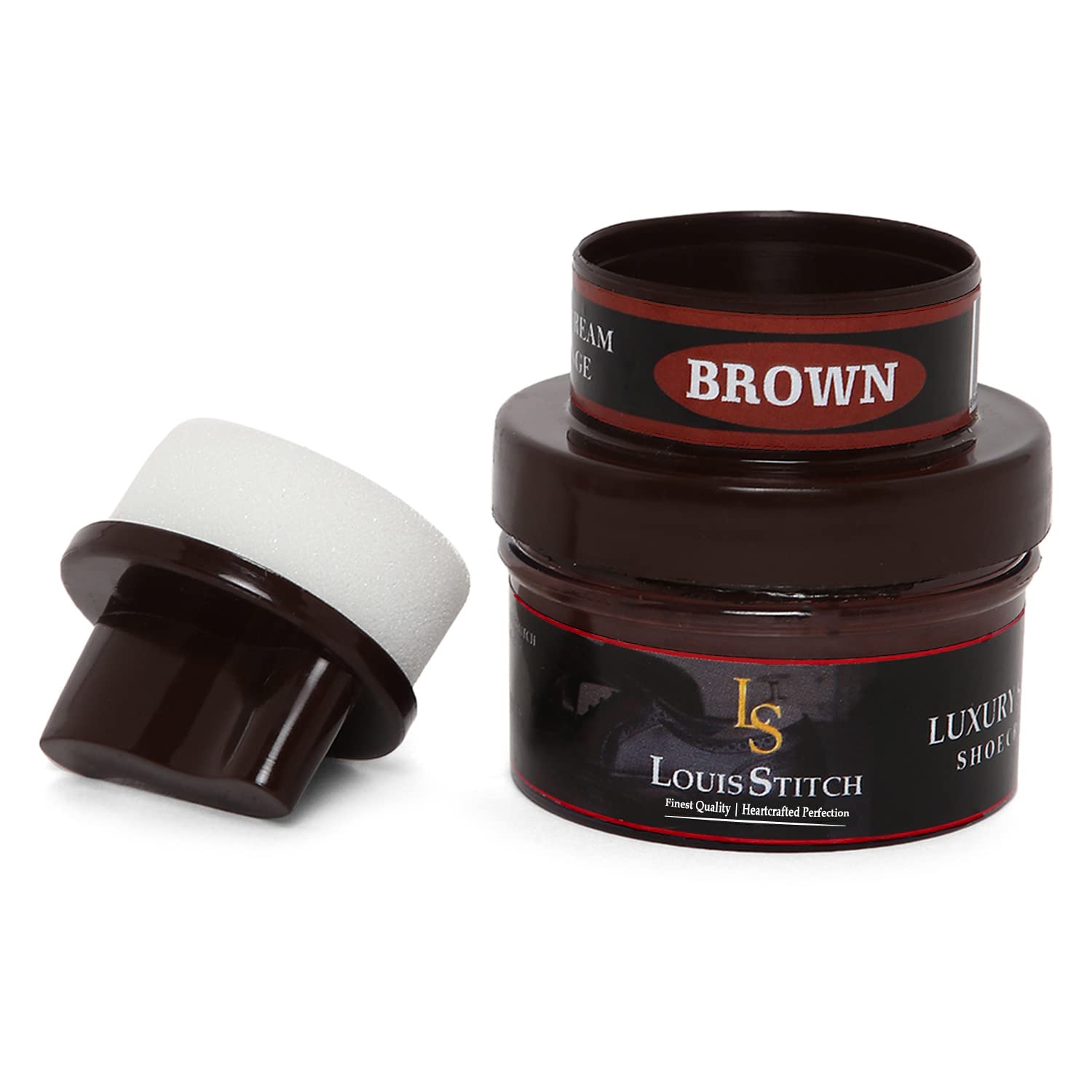 LOUIS STITCH Leather Cream | Premium Conditioner & Protector for Shoes, Bags, Accessories | Nourishes, Restores, Shines | 60 GM Each With Applicator | Ideal for All Leather Types