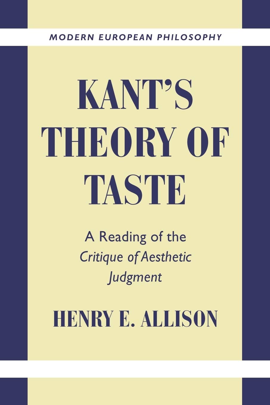 Kant's Theory of Taste by Henry E. Allison - 9780521795340