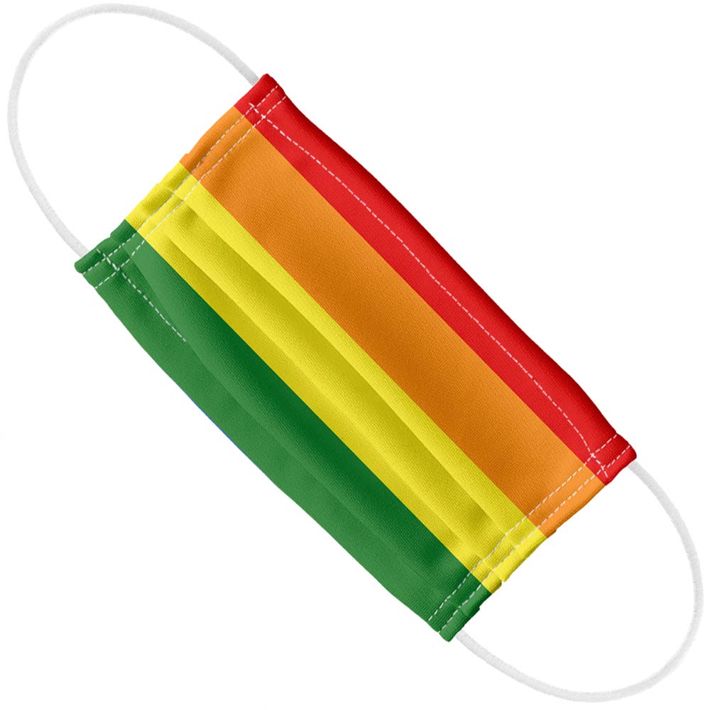 Popfunk Pride Flag 1-Ply Reusable Face Mask Covering with Adjustable Nose Wire, Unisex