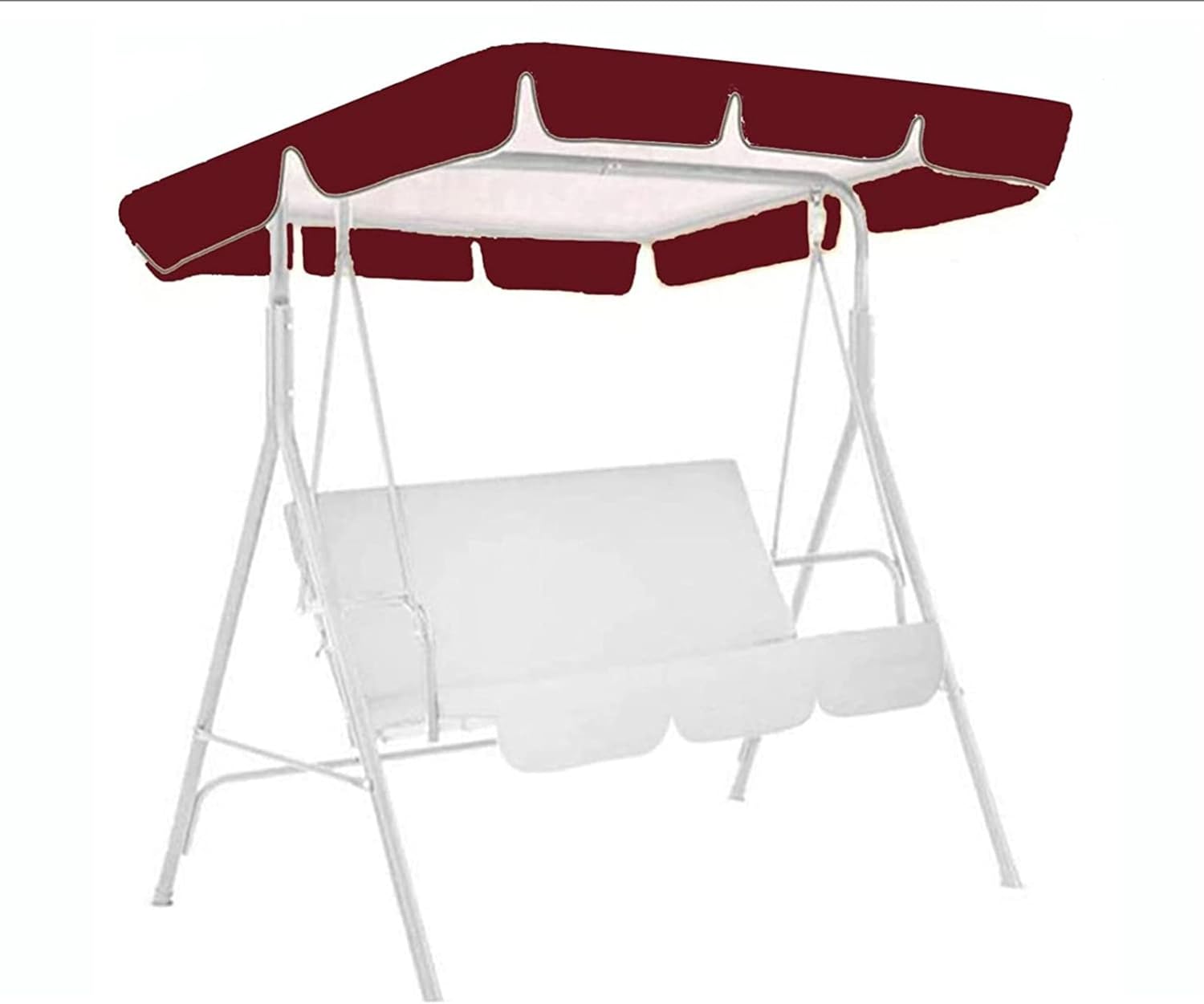 Replacement Canopy for Garden Swing Seat,Swing Top Cover Canopy Replacement,Swing Chair Top Cover Roof Sun Shade Sun Lounger for Outdoor,UV Resistent- Cover Only