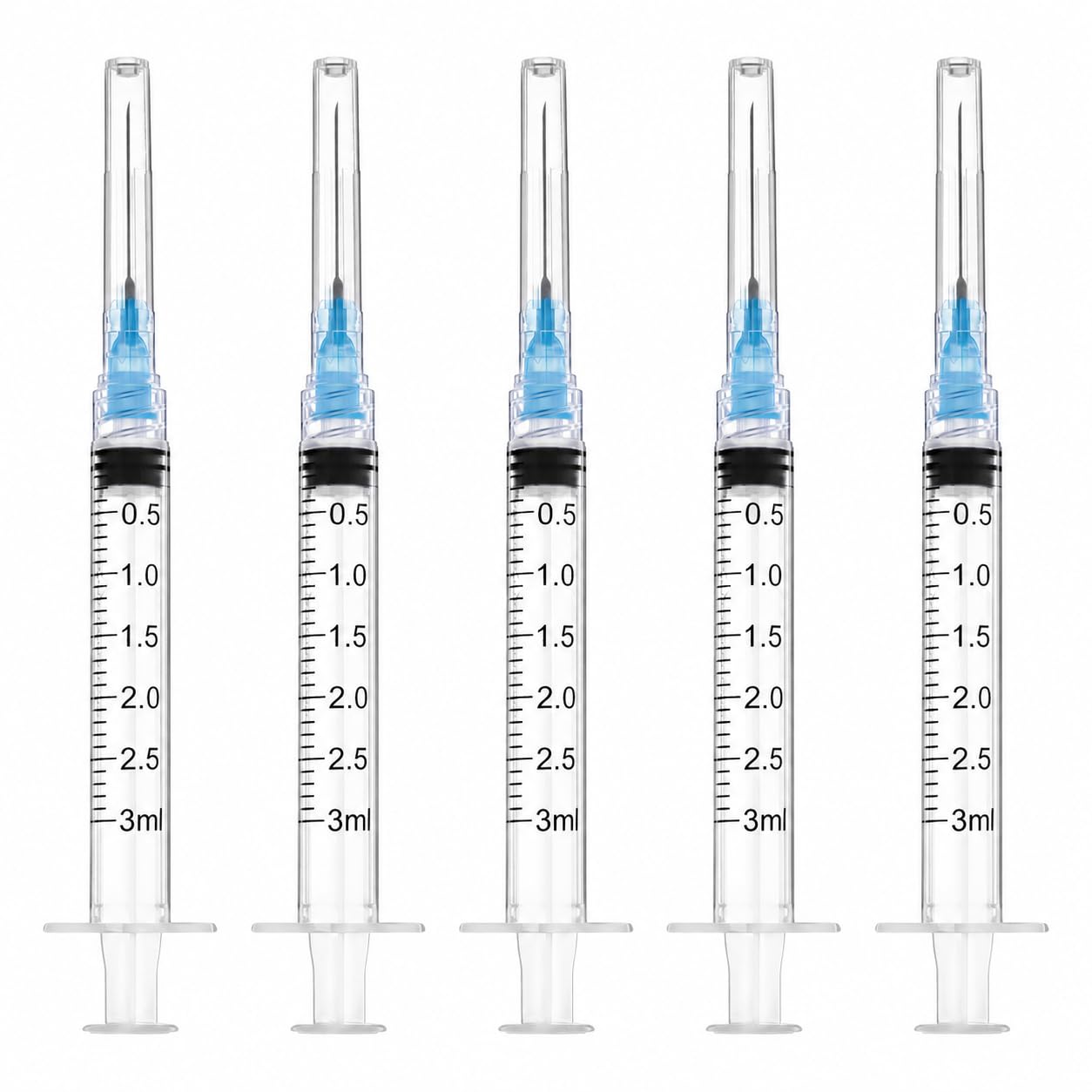 3ml/cc 23G 1Inch Syringes, Scientific Lab Syringes, Individual Package Pack of 100