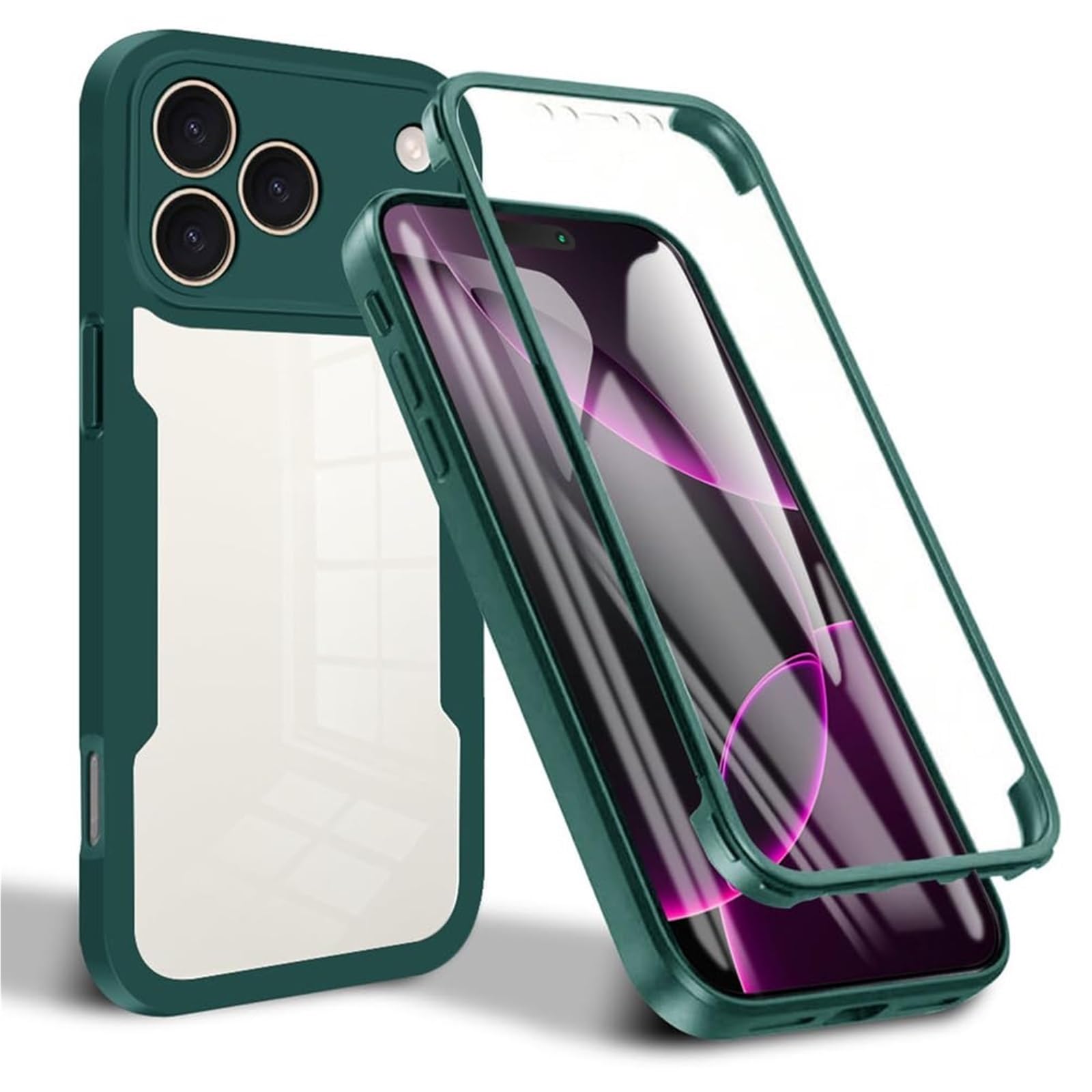 Coque iPhone 17 Pro Max antichoc souple verte protection ecran transparente - 2