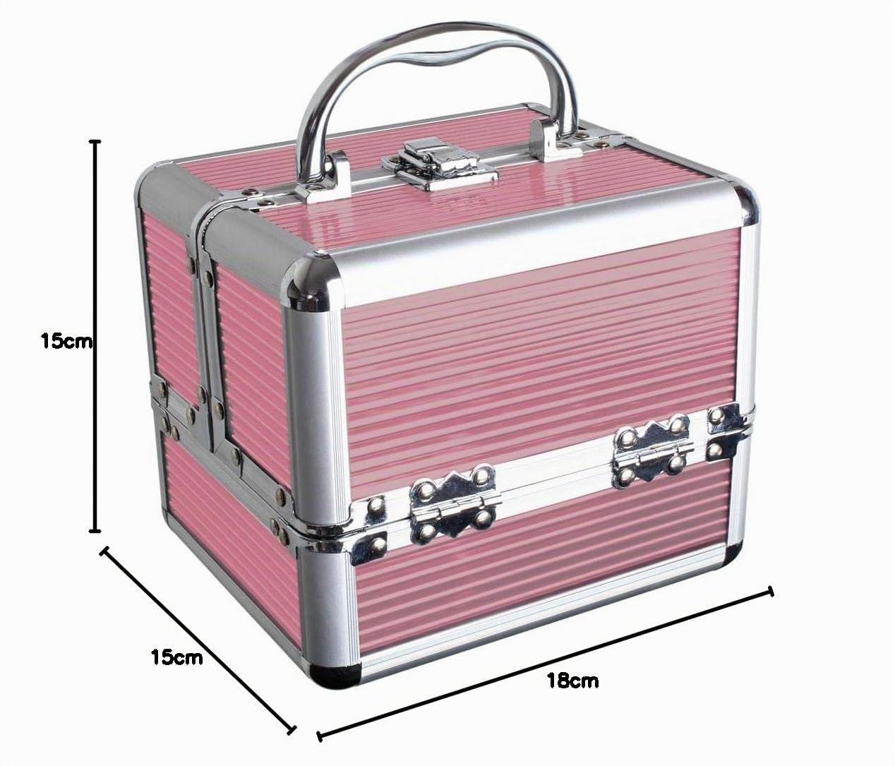 Valigetta Trucchi Valigetta Beauty Case Trucchi Vanity Case Trucco Organizzatore Trucco - 4 Cassetti Pieghevoli, Scomparto Inferiore Grande e Maniglia - Piccolo