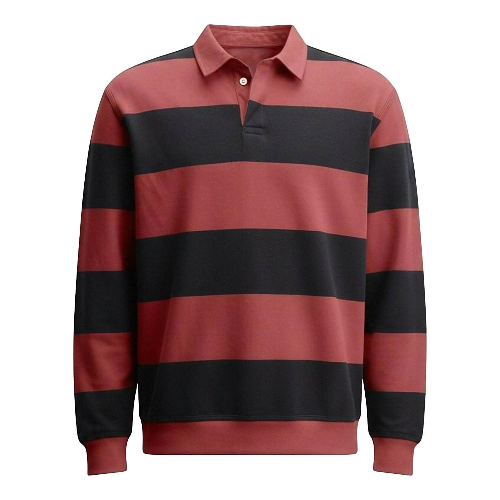 Polohemd für Herren, langärmelig, atmungsaktiv, Arbeitspolo-Shirt, lässig, Button-Down-Golf, Tennis, T-Shirt