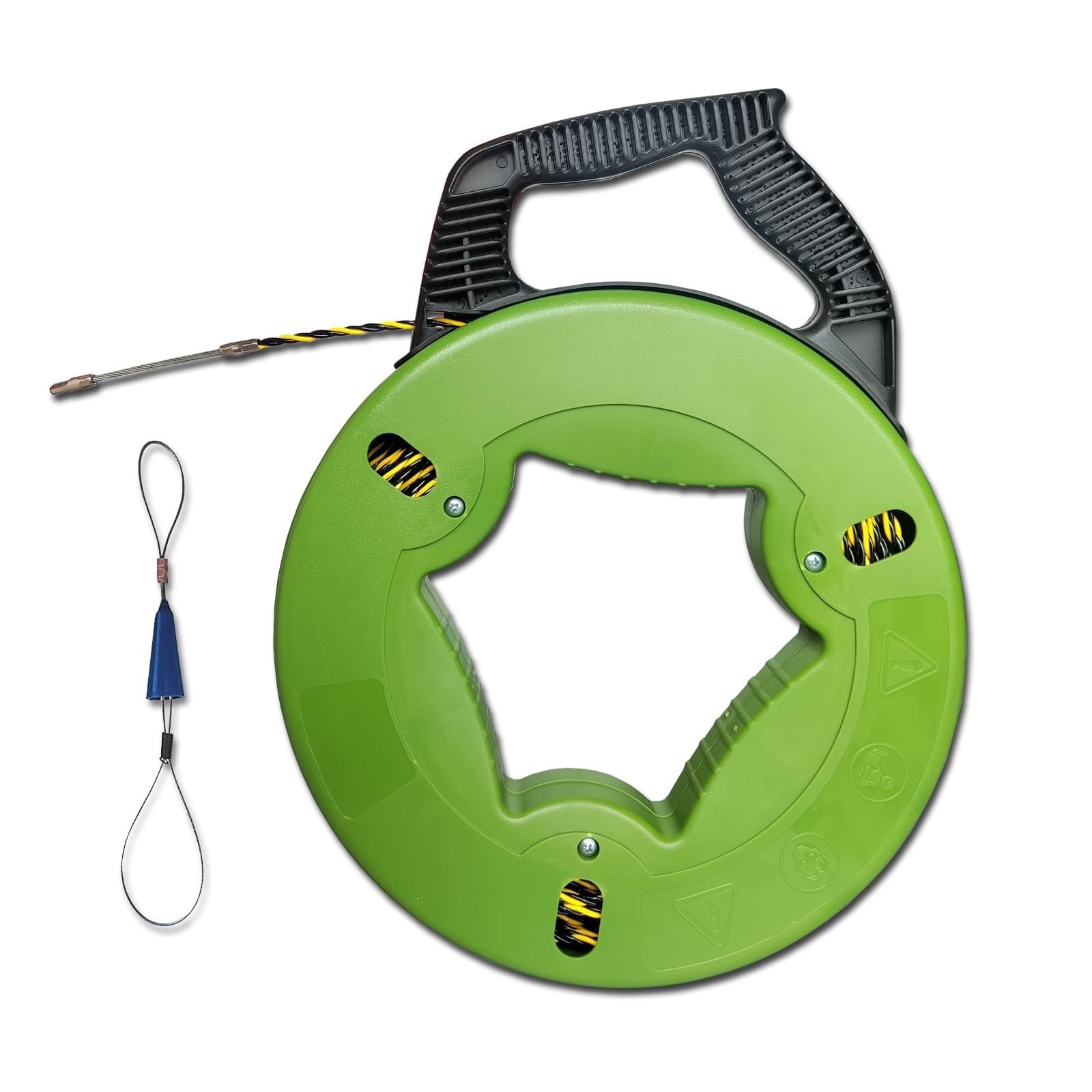 THE WHITE SHOP Electrical Fish Tape Fish tape Wire Puller Diameter 3 Wires Twisted with Guide Spring Optimized Housing and Handle Wire Threader Wire Puller【4mm*30m】 (Size : 45M)