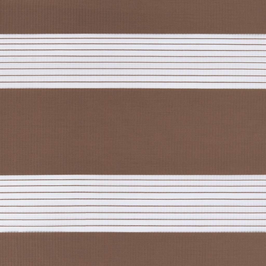 Doppelrollo Braun 135 x 150 cm, Polyester, Stoffbreite 130,9 cm, Jalousie Rollo, Plissee, Raffrollo, Sichtschutz, Sonnenschutz, Verdunkelung, Klemmfix, Fenster