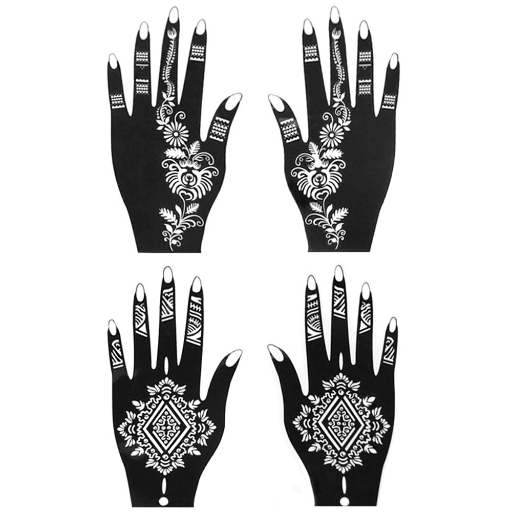 Henna Tattoo Stencils Kit Henna Paste Cones Stencils Hand Body Art