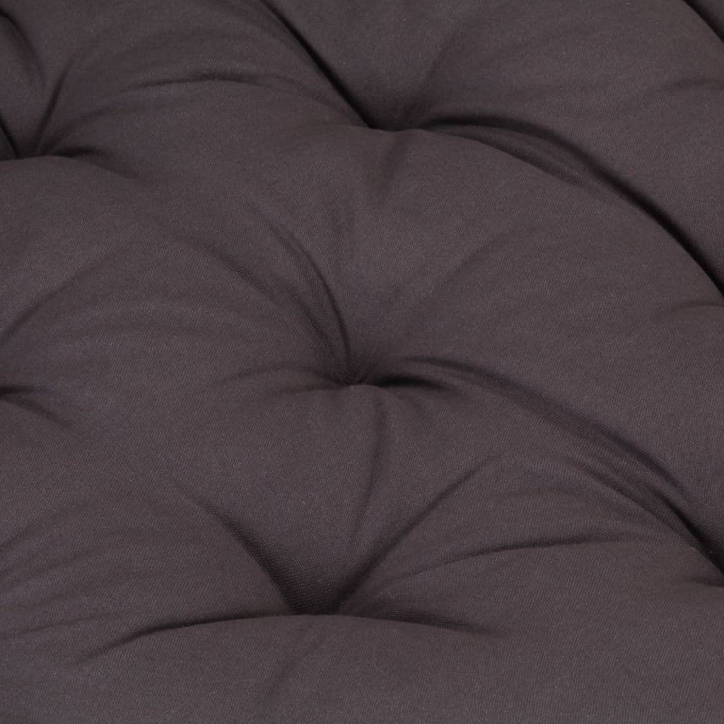 Cuscino per Pallet e Pavimento in Cotone 120x80x10 cm Antracite, Morbido e Confortevole con Rivestimento in Tessuto di Cotone e Imbottitura Spessa, Design Universale