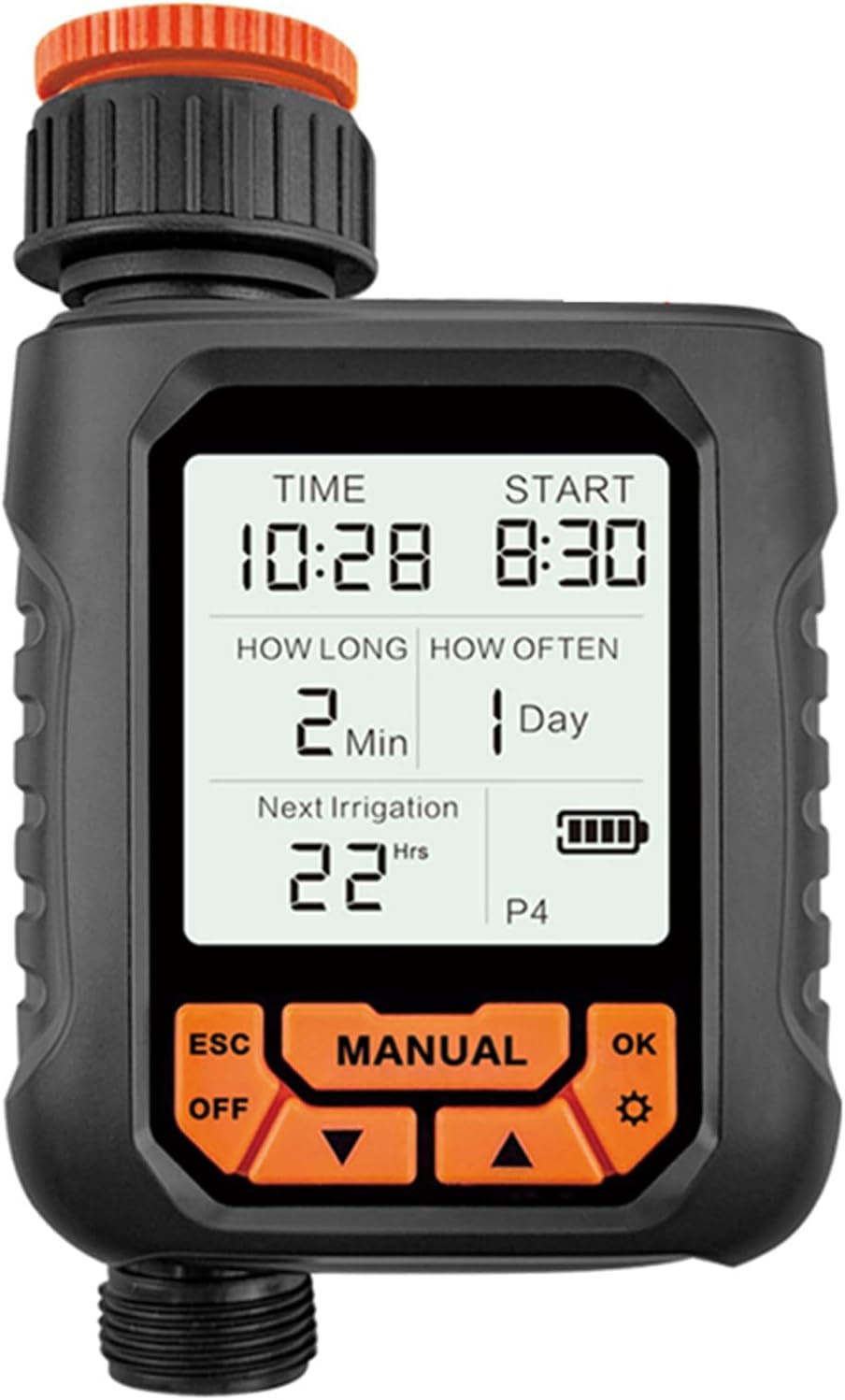 BRRNOO Sprinkler Timer, Hose with Rain Sensor Large LCD Screen Sprinkler Irrigation for Yard Lawn Manual Automatic Watering (With Rain Sensor)