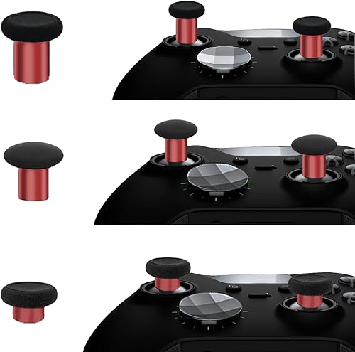 Miniatura 2 de Palillos de metal de repuesto 12 en 1, almohadillas en D, palas con herramientas para mando Xbox One Elite, color rojo