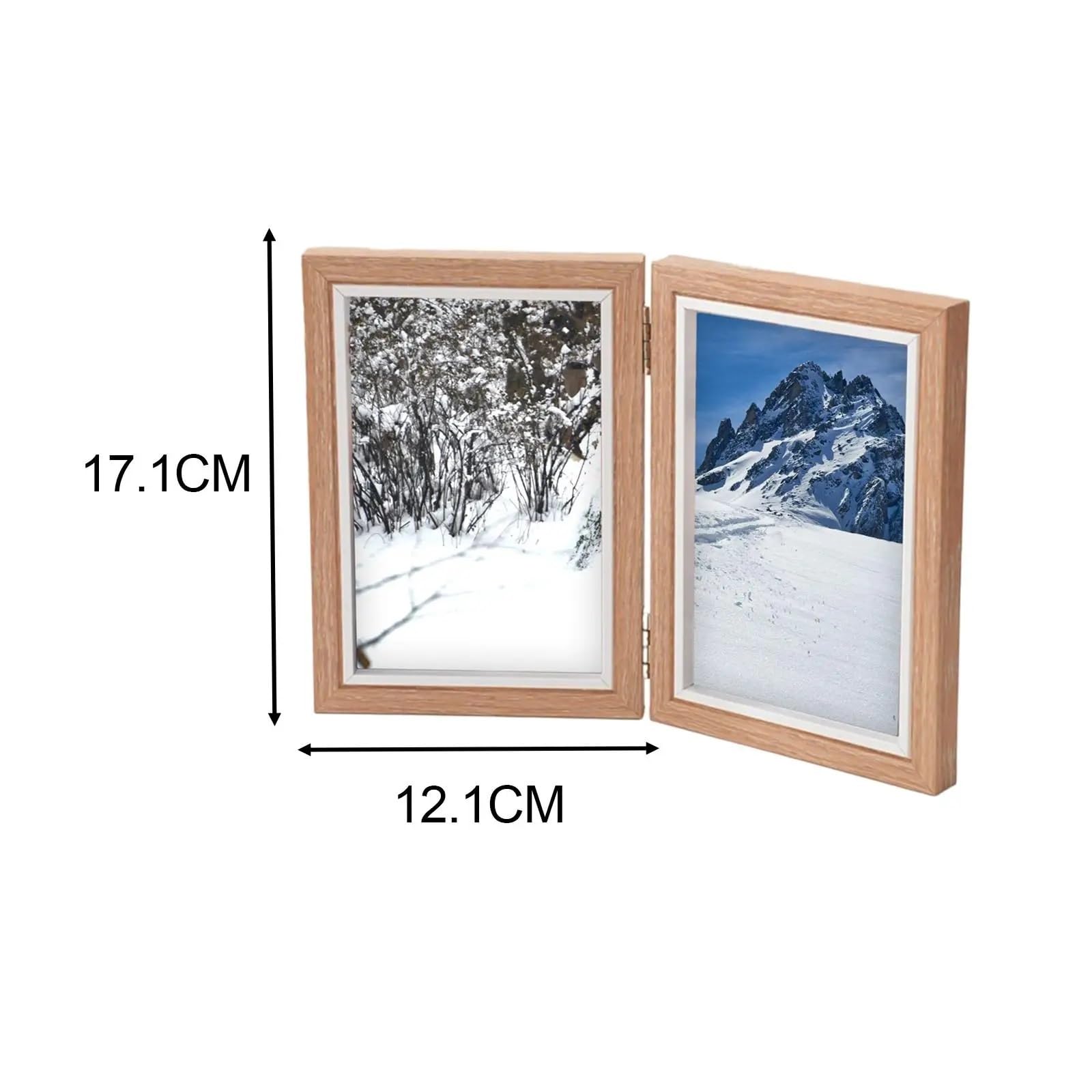 Marcos de Fotos Marco de fotos plegable de madera for collage familiar, ideal for entrada, pasillo, mesa, escritorio, decoración del hogar.(Style 4)