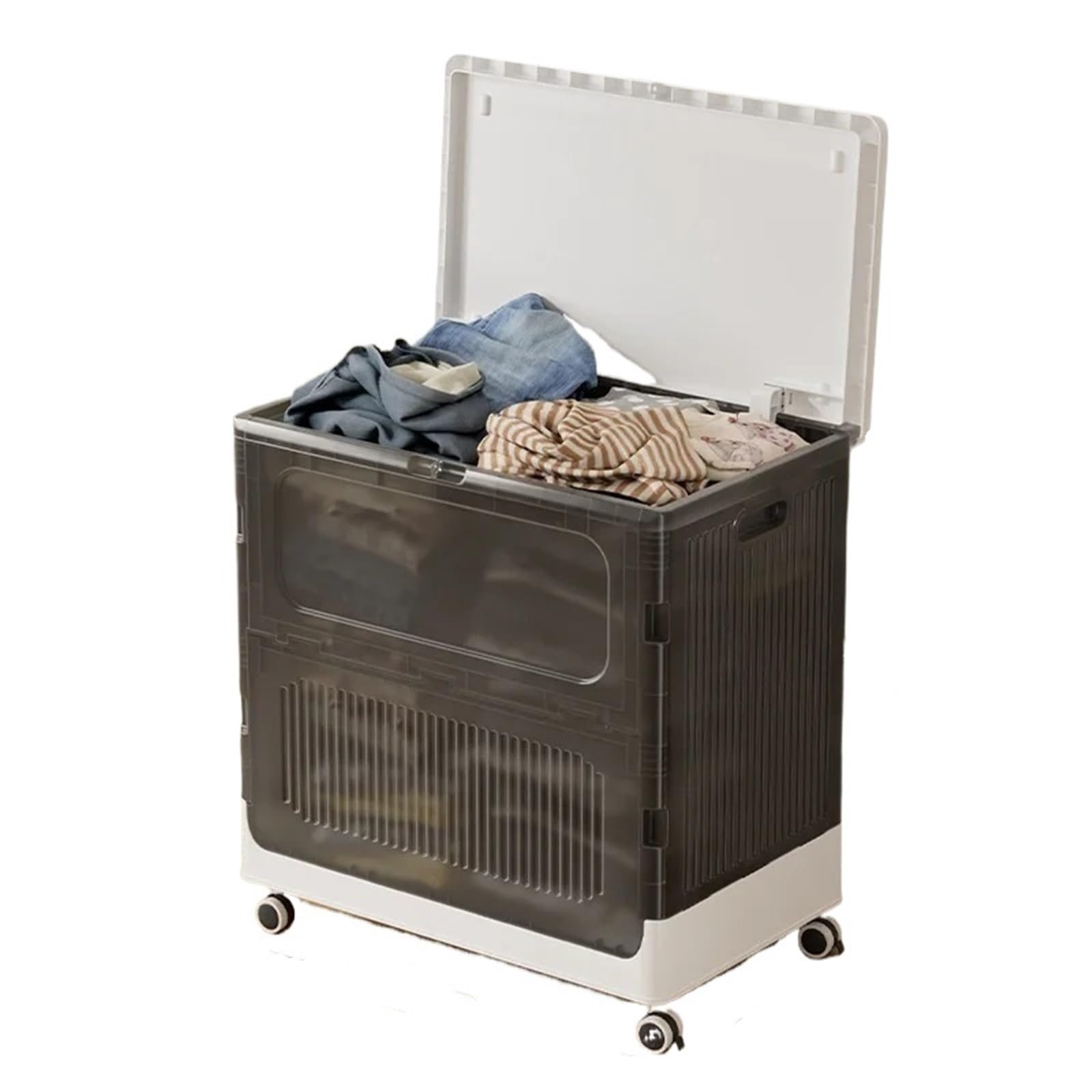 Laundry Basket with Wheels Household Foldable Laundry Basket With Wheels for Home