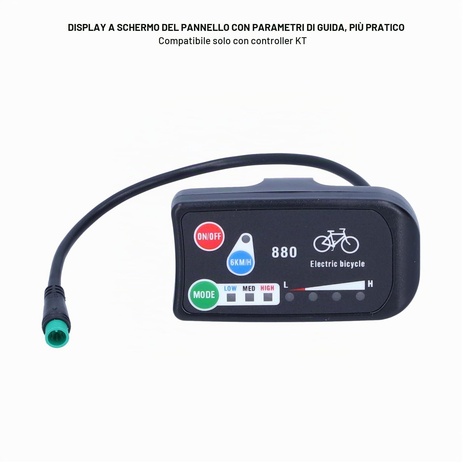 Display E ‑ Bike, Bicicletta Elettrica per Display KT ‑ LED880 Display E ‑ Bike 36V 48V Display Meter Accessori per Bici Elettriche Biciclette E Pezzi Di Ricambio
