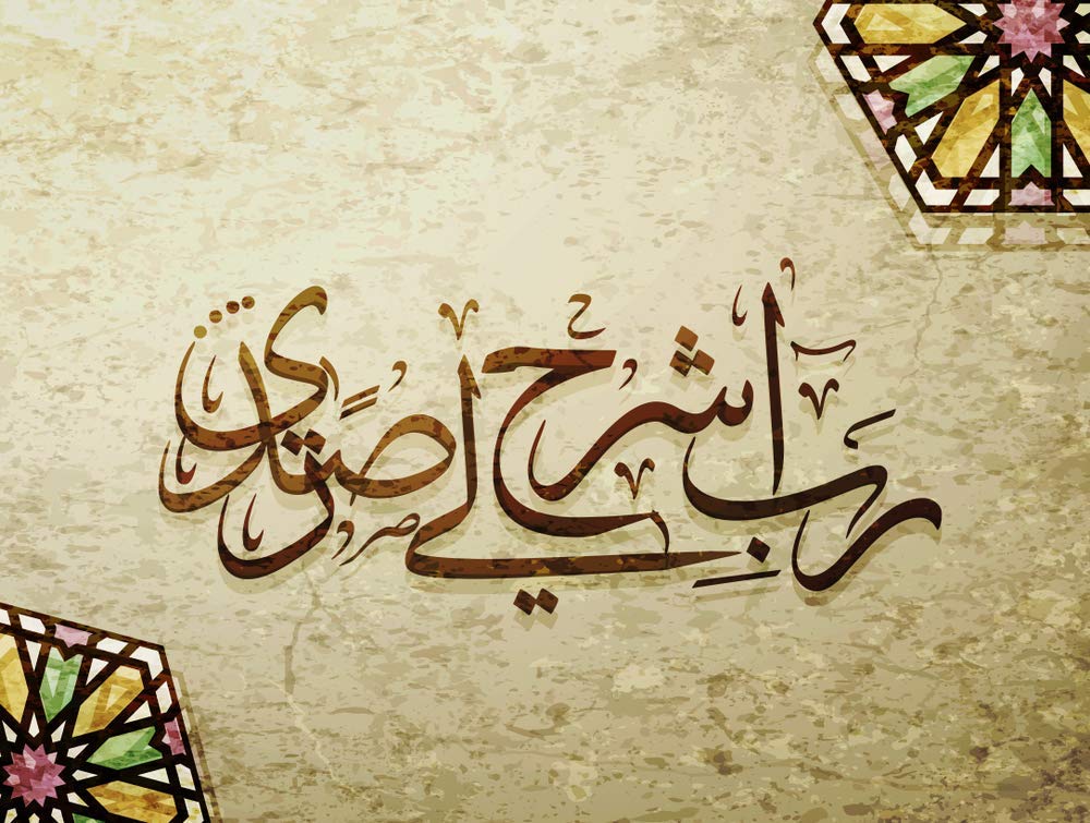 5 Ace O My Lord! Expand me My Breast |Islamic Poster|Religious Poster|Quran Verses(size:12x18 inch),multicolor