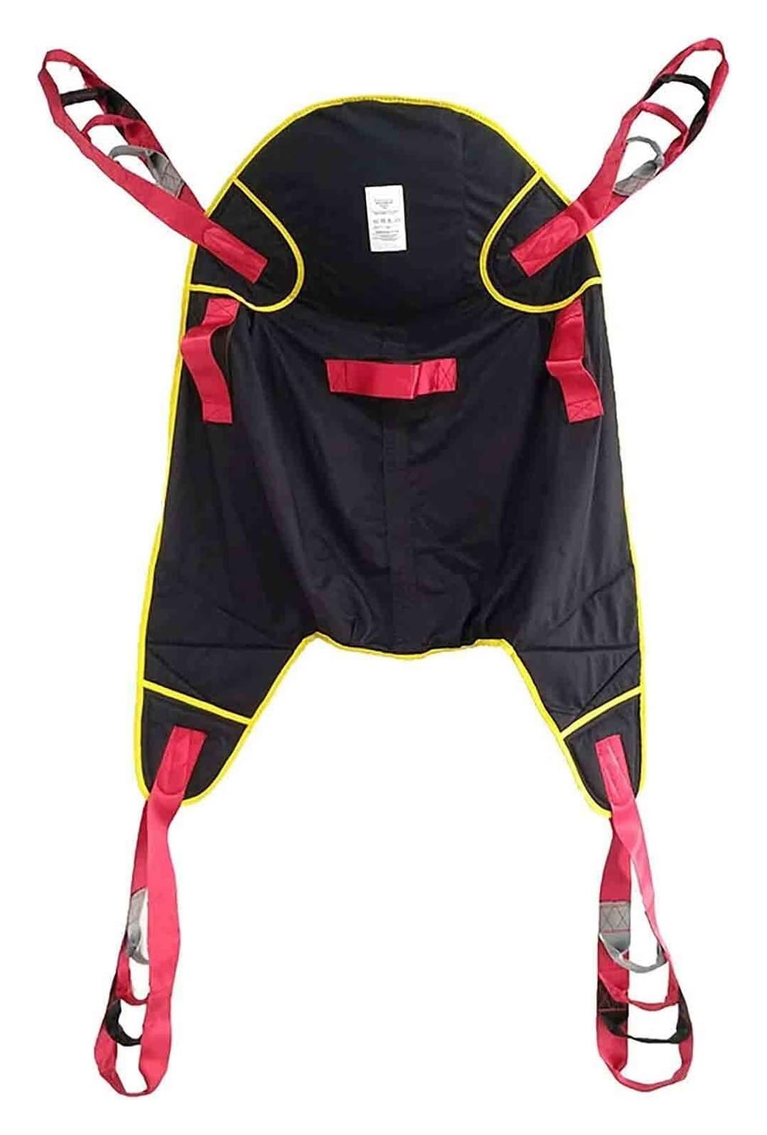 Arnés de elevación de pacientes de alta resistencia para grúa Arnés de transferencia de cuerpo completo con soporte para la cabeza, arnés de ducha con piernas separadas, reutilizable