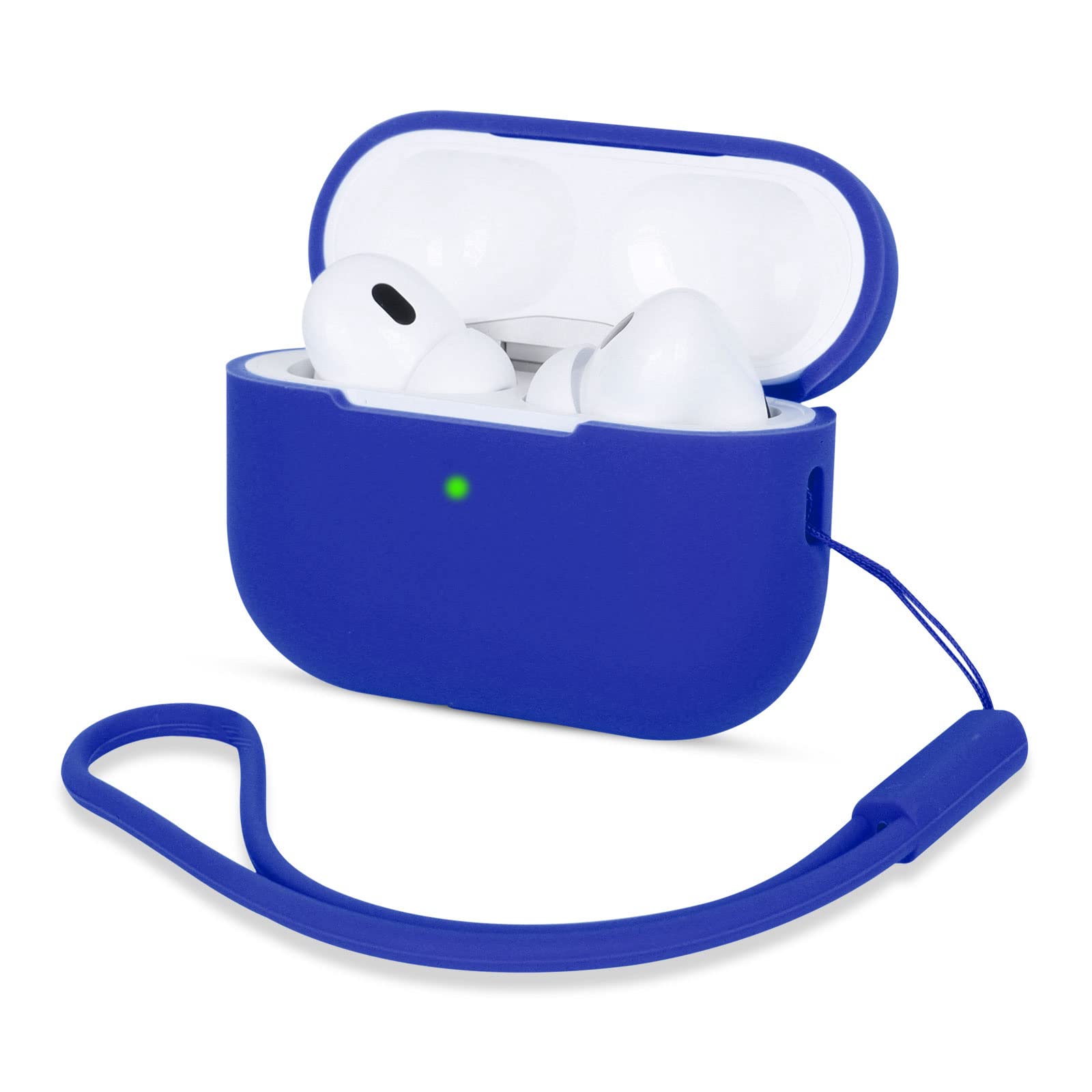 AOTUAO Funda para Airpods Pro 2 Case Cover, Fundas Protectora de Silicona Compatible con AirPods Pro 2 2022 con Silicona Lanyard, Funda Portátil a Prueba de Golpes, LED Frontal Visible, Negro — view 26