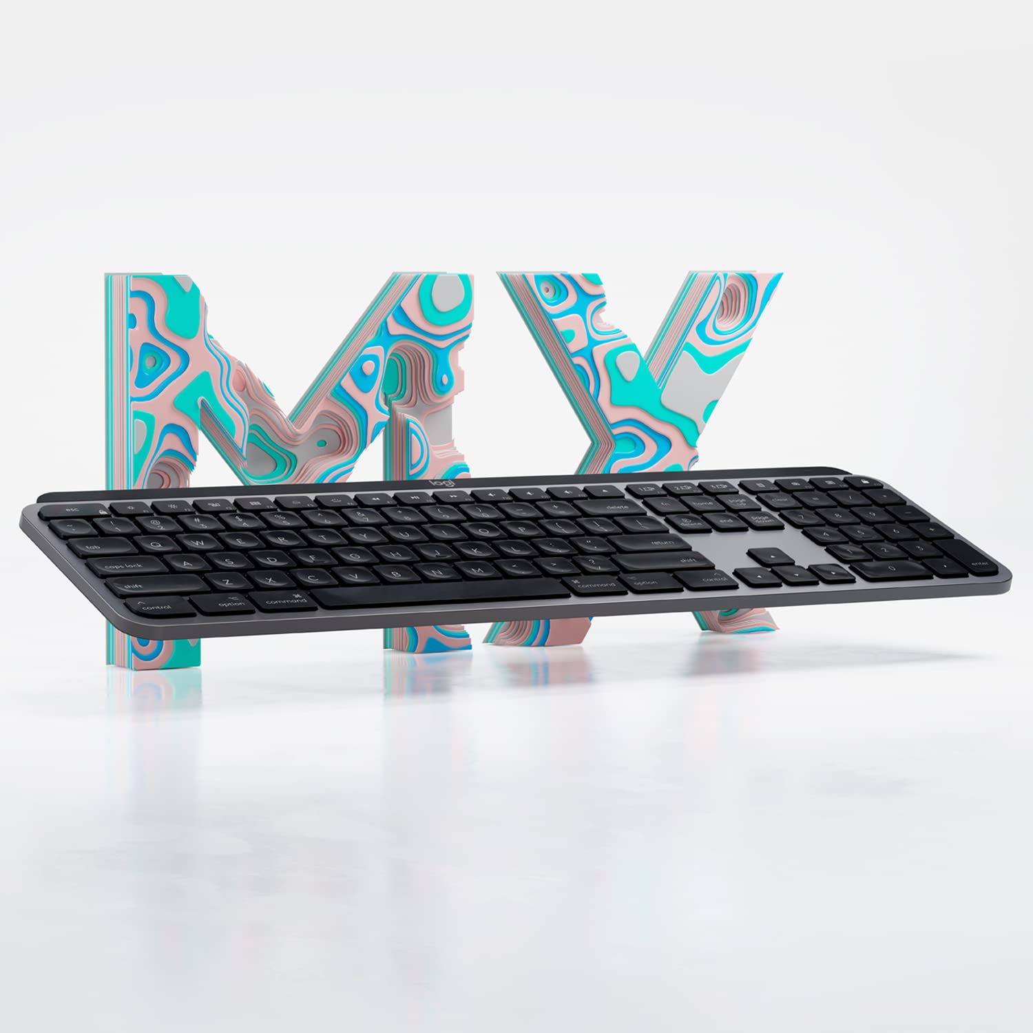 Logitech MX Keys for Mac - Tastiera wireless avanzata illuminata, tasti retroilluminati LED, Bluetooth, USB-C, compatibile con MacBook Pro, MacBook Air, iMac, iPad, Italiano QWERTY - Grigio