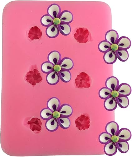 Fondant Molds 3 Pieces of Six Hole Small Flower Shape Aromatherapy Gypsum Liquid Silicone Mold Soap Soap Candle Drop Mold