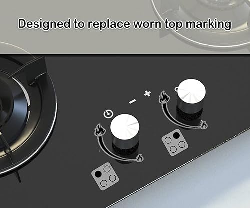 Miniatura 4 de 12 unidades de calcomanías para estufa, placa de cocina, parte superior de horno, perilla adhesiva de repuesto para horno, símbolo de perilla de