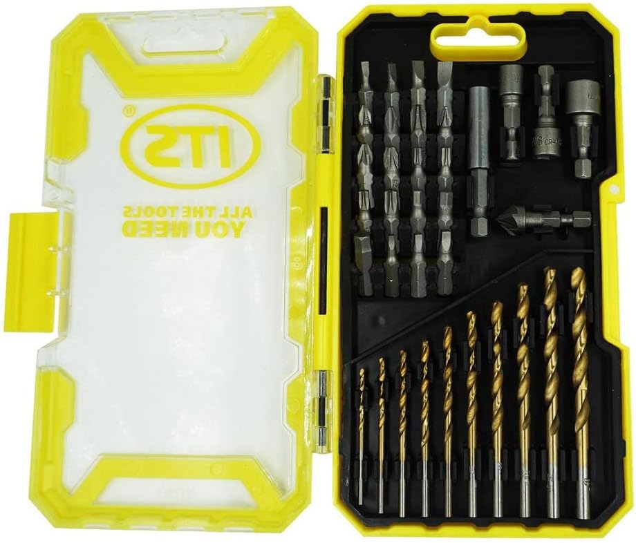 ITS 35 Piece HSS Titanium Drill and Screwdriver Bit Set