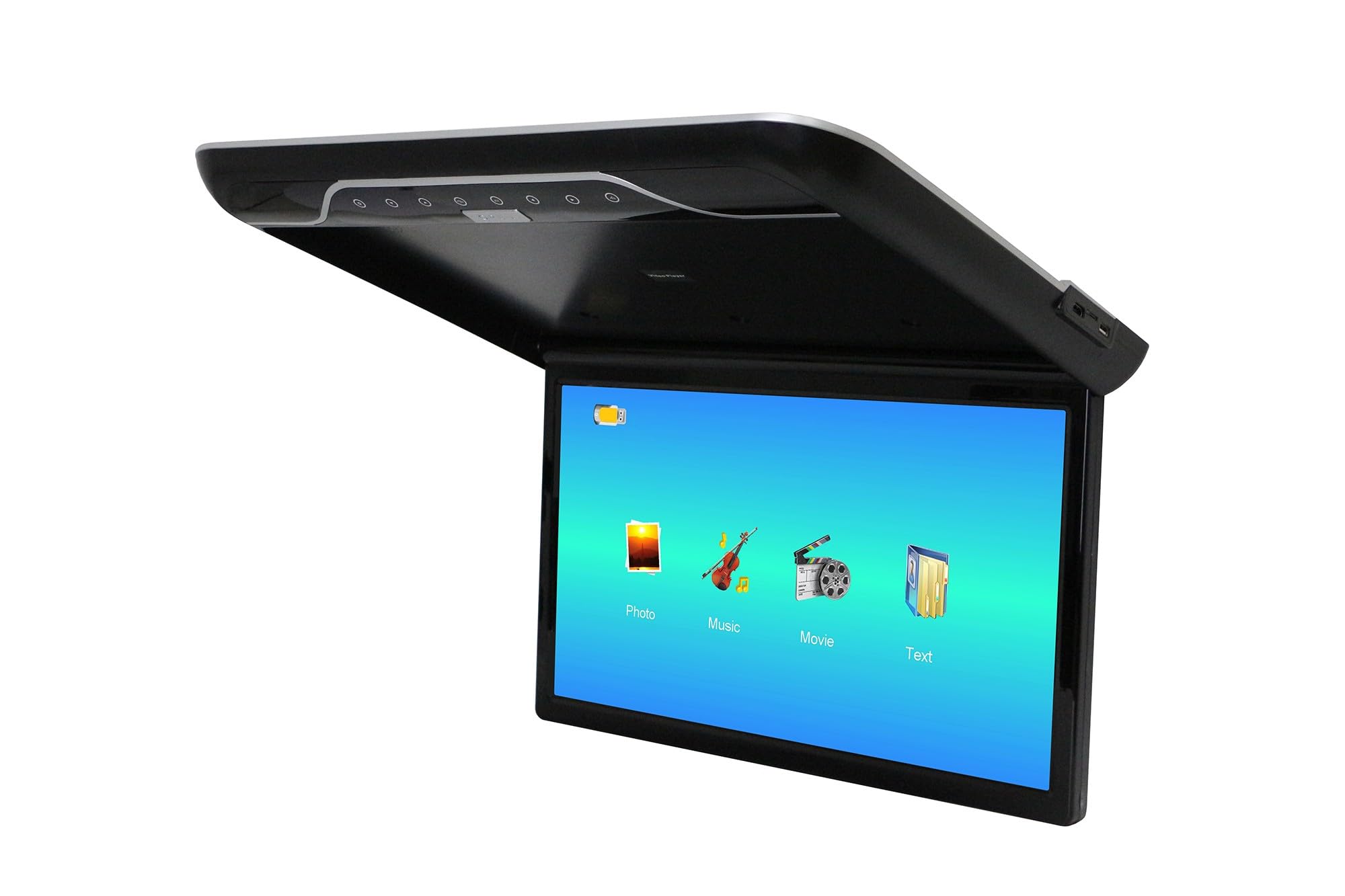 カーナビ SLIM DESIGN ROOF MOUNT MONITOR Kunfine Car 22 Inch Overhead Monitor Screen Display LED Vehicle