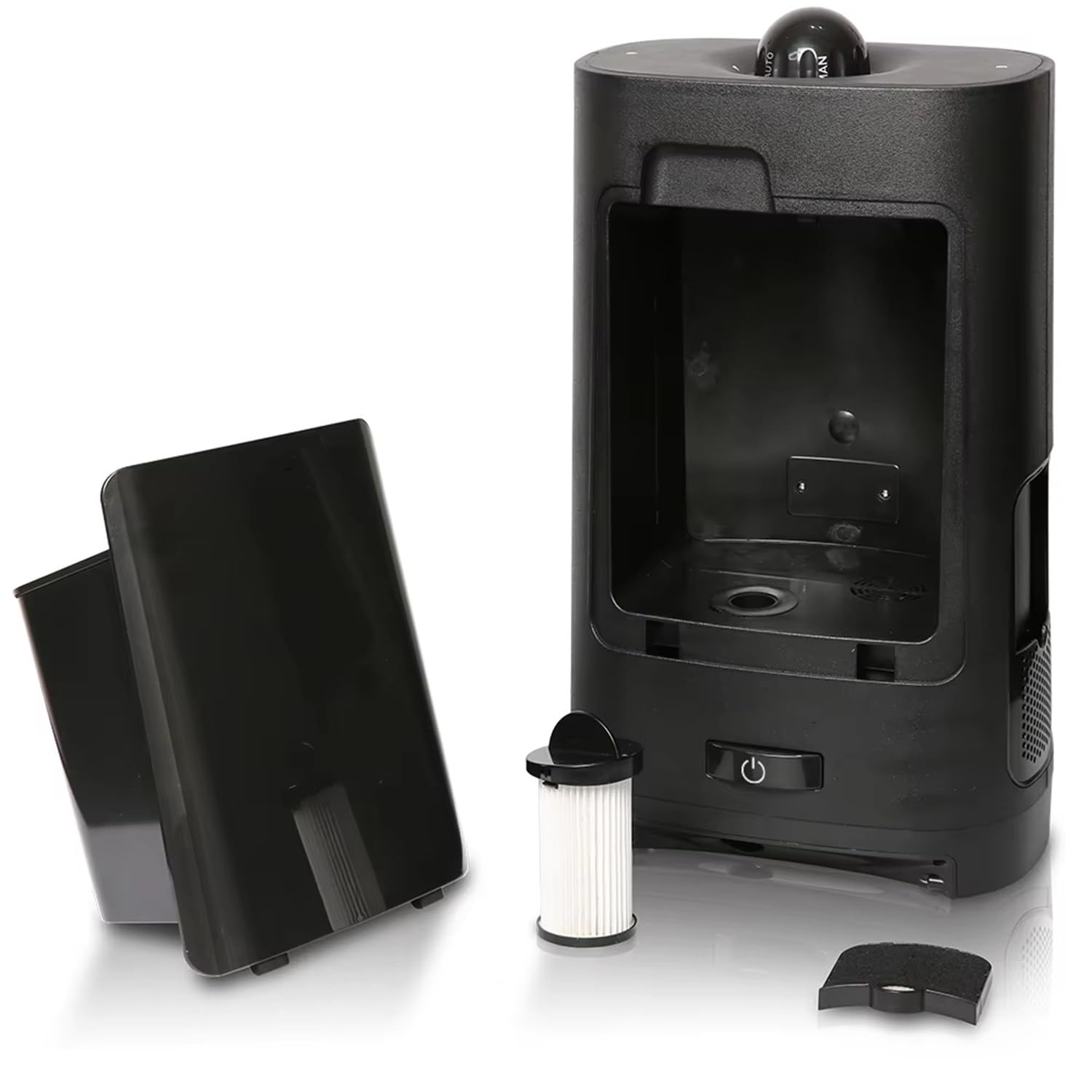 1400 W electrónico Cubo de Basura Professional,Aspirador de Pelo Escoba Eléctrica con Sensor Automático 2.7L,Alta Potencia Succión,para cocinas, peluquerías,53x30x18 Cm
