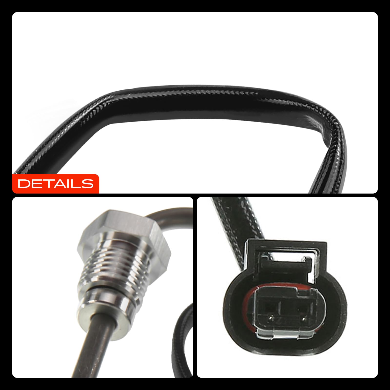 Frankberg Sensore temperatura gas di scarico Sensore gas di scarico 2-Poli Compatibile con Fortwo Coupé 451 Fortwo Cabrio 451 Replace# A0019051500,12060
