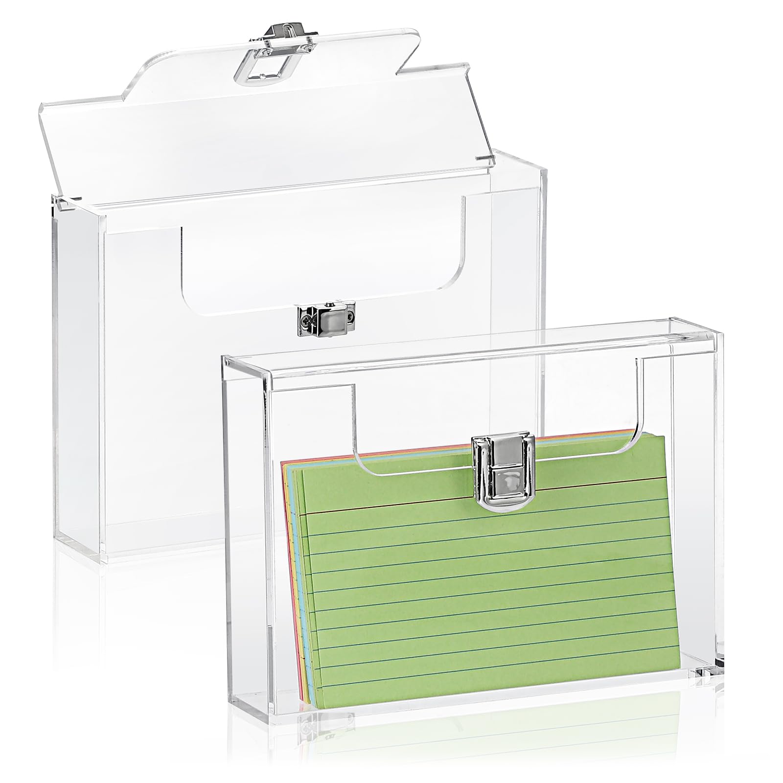 Amazon.com: Hipiwe Acrylic Index Card Organizer 4x6 Index Card