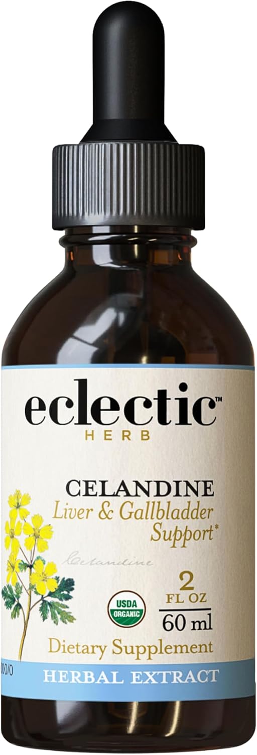Eclectic Herb - Celandine Extract | Liver & Gallbladder Support | Vegan, Non-GMO, Gluten-Free (2 fl oz | 60 ml)