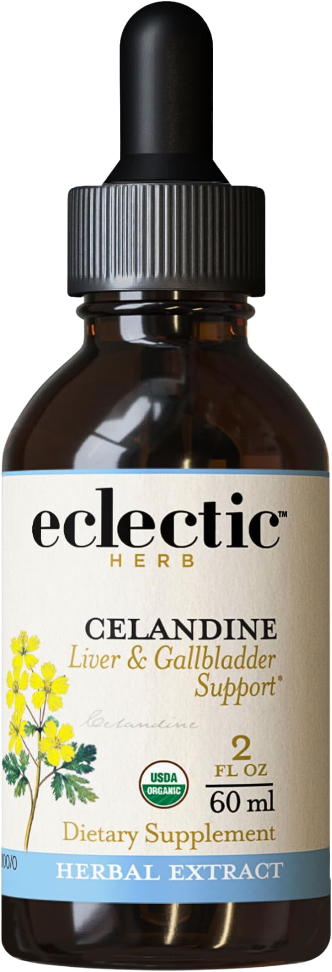 Eclectic Herb - Celandine Extract | Liver & Gallbladder Support | Vegan, Non-GMO, Gluten-Free (2 fl oz | 60 ml)