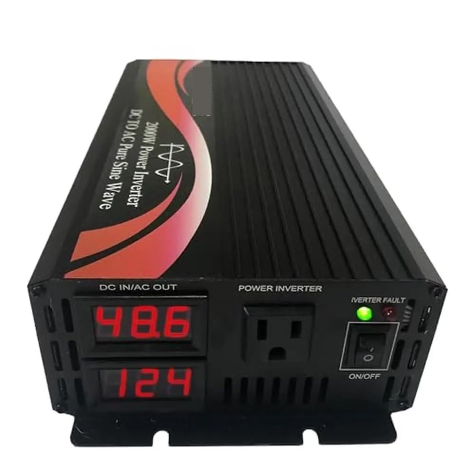 Inverter Onda Pura, Convertitore inverter di potenza a onda sinusoidale da CC a CA da 2000 W con display a LED, solare fuori rete
