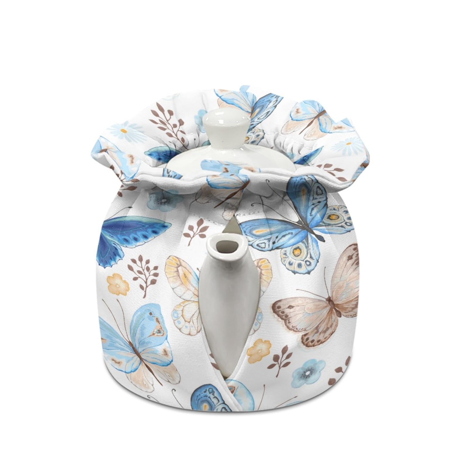 GLENLCWE 2Pcs Hummingbird Sunflower Tea Cozy,Decorative Tea Cozies Dust Proof Teapot Cover Washable Kitchen Home Decor