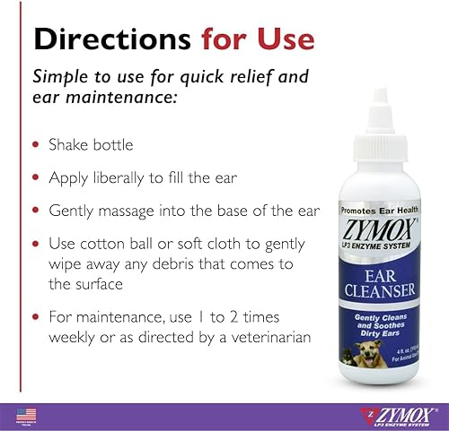 Miniatura 5 de Zymox Toallitas enzimáticas para oídos, limpiador de oídos y solución Otic Plus sin hidrocortisona para perros y gatos  Paquete de producto  para
