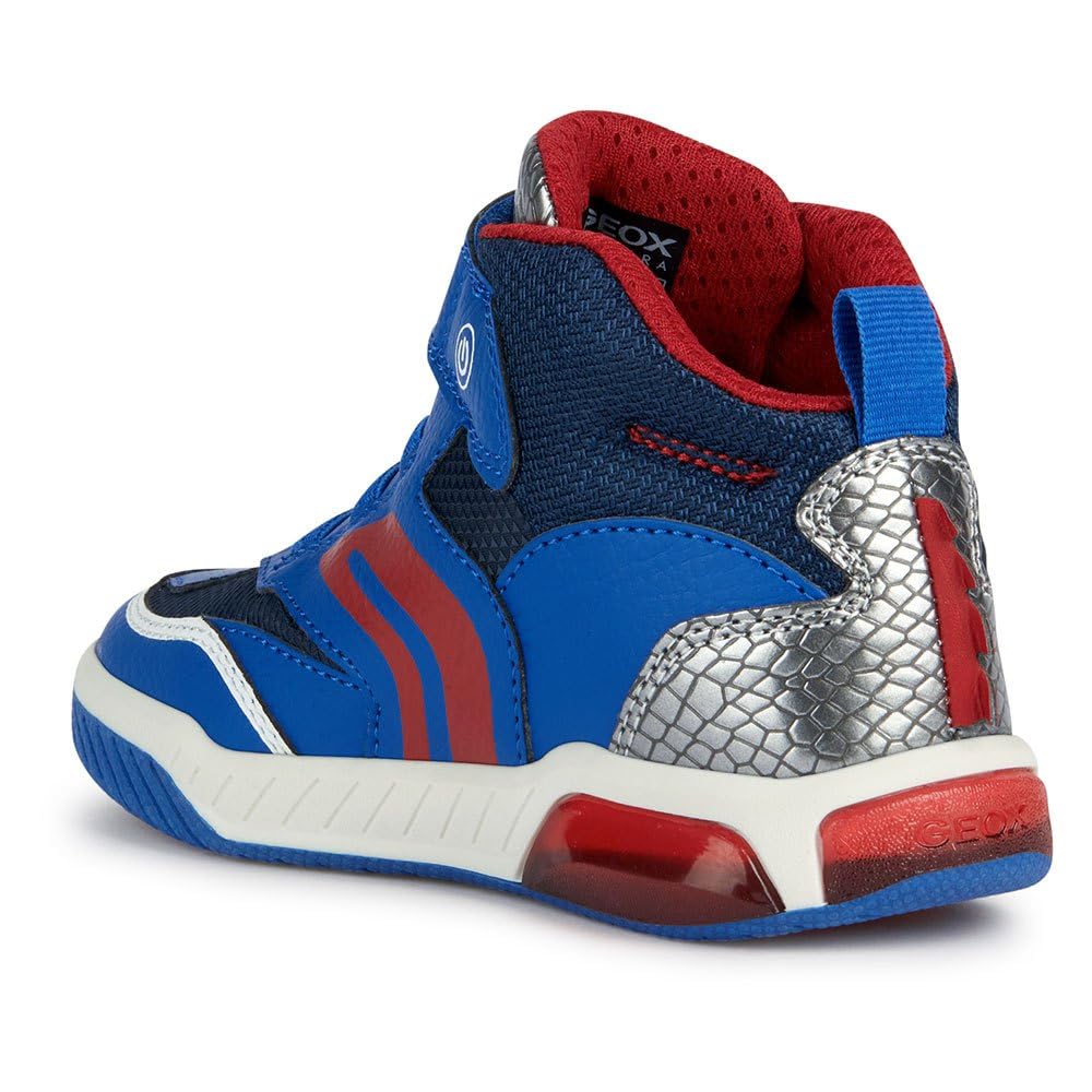 Geox J INEK BOY A Scarpe da Ginnastica, Bambino, Blu, 28 EU