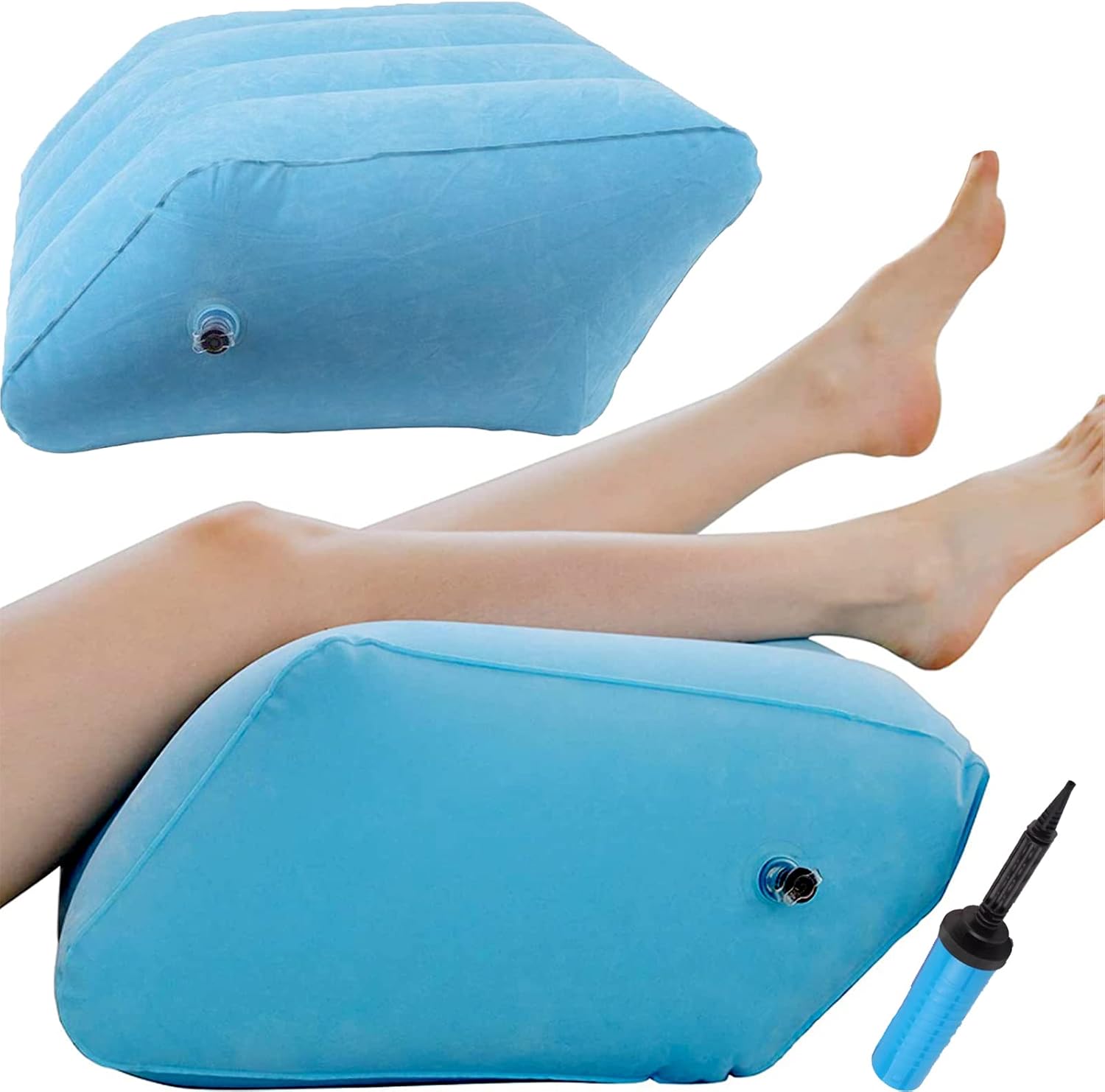 Leg Elevation Pillow, Inflatable Wedge Pillows, Elevates to Relax