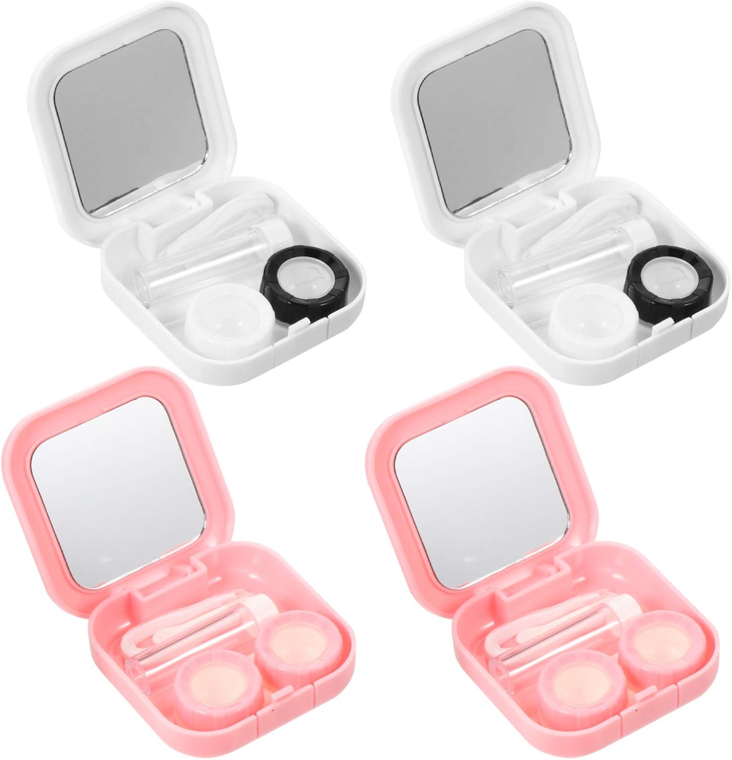 Kesyoo コンタクトケース ピンセット コンタクトレンズケース 可愛い 旅行 出張 左右用 携帯便利 保存ケース