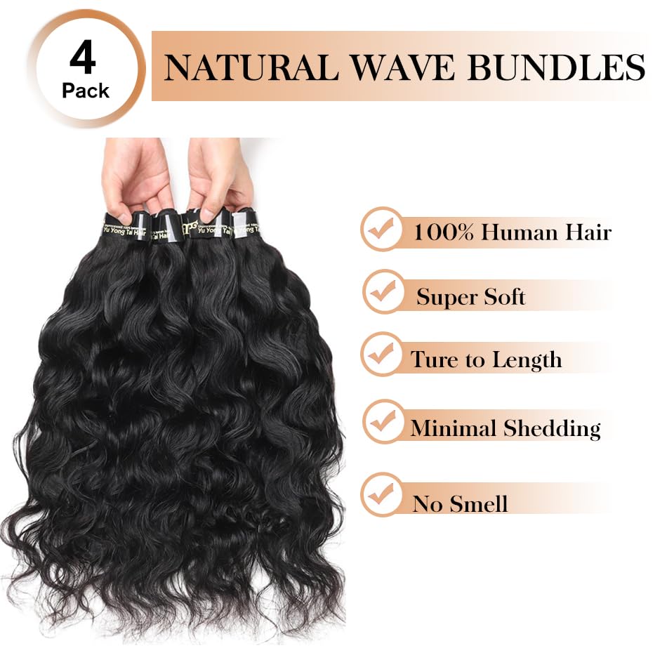 Amazon.com : Natural Wave Bundles Human Hair 18 20 22 Inch 