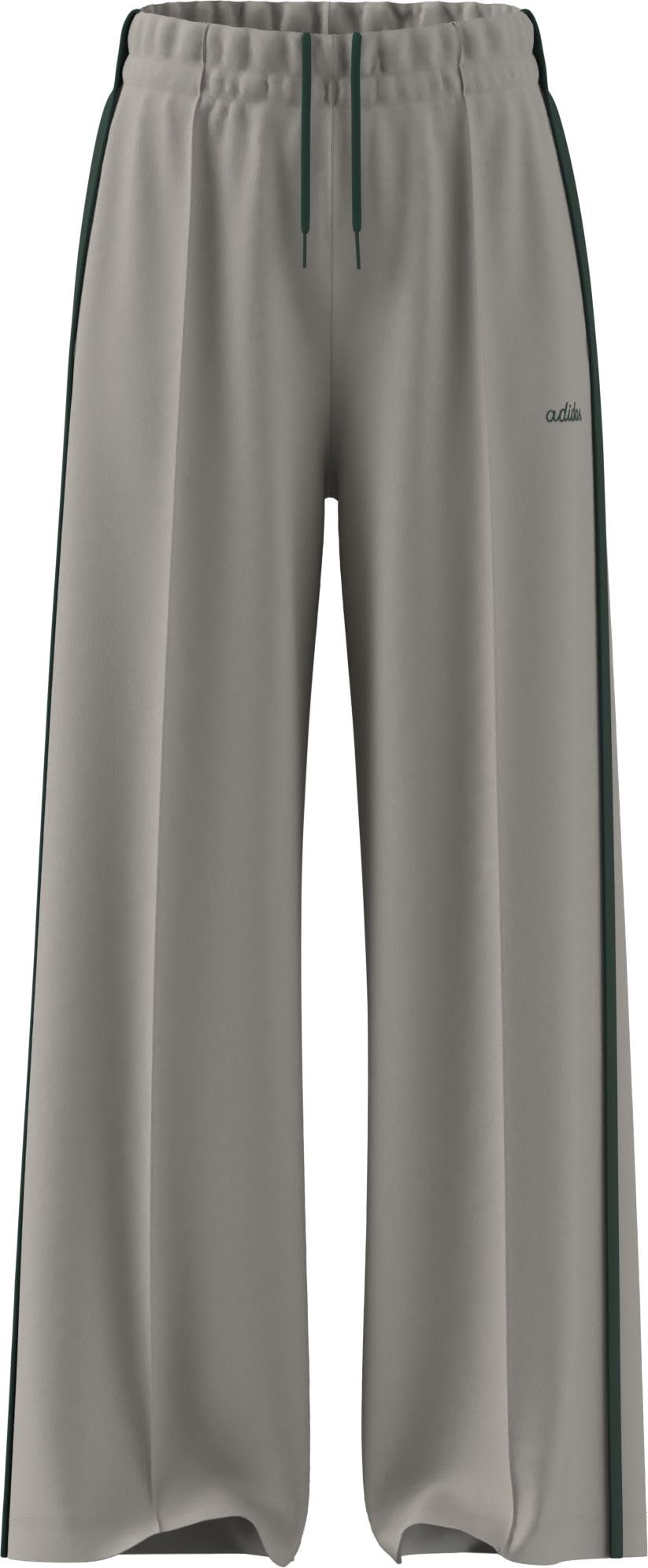 adidas Women's Seasonal Essentials Colorpop Pants with Embroidered Graphic, Wonder Alumina/Collegiate Green, S