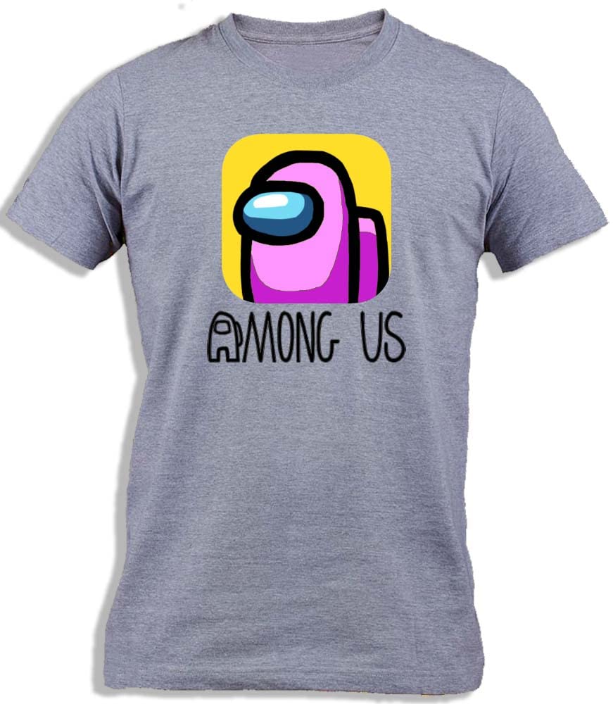 Ay Cabron™ Among Us App Logo Medium Grey | Online Game | Who is the Impostor Cotton T-Shirt For Kids