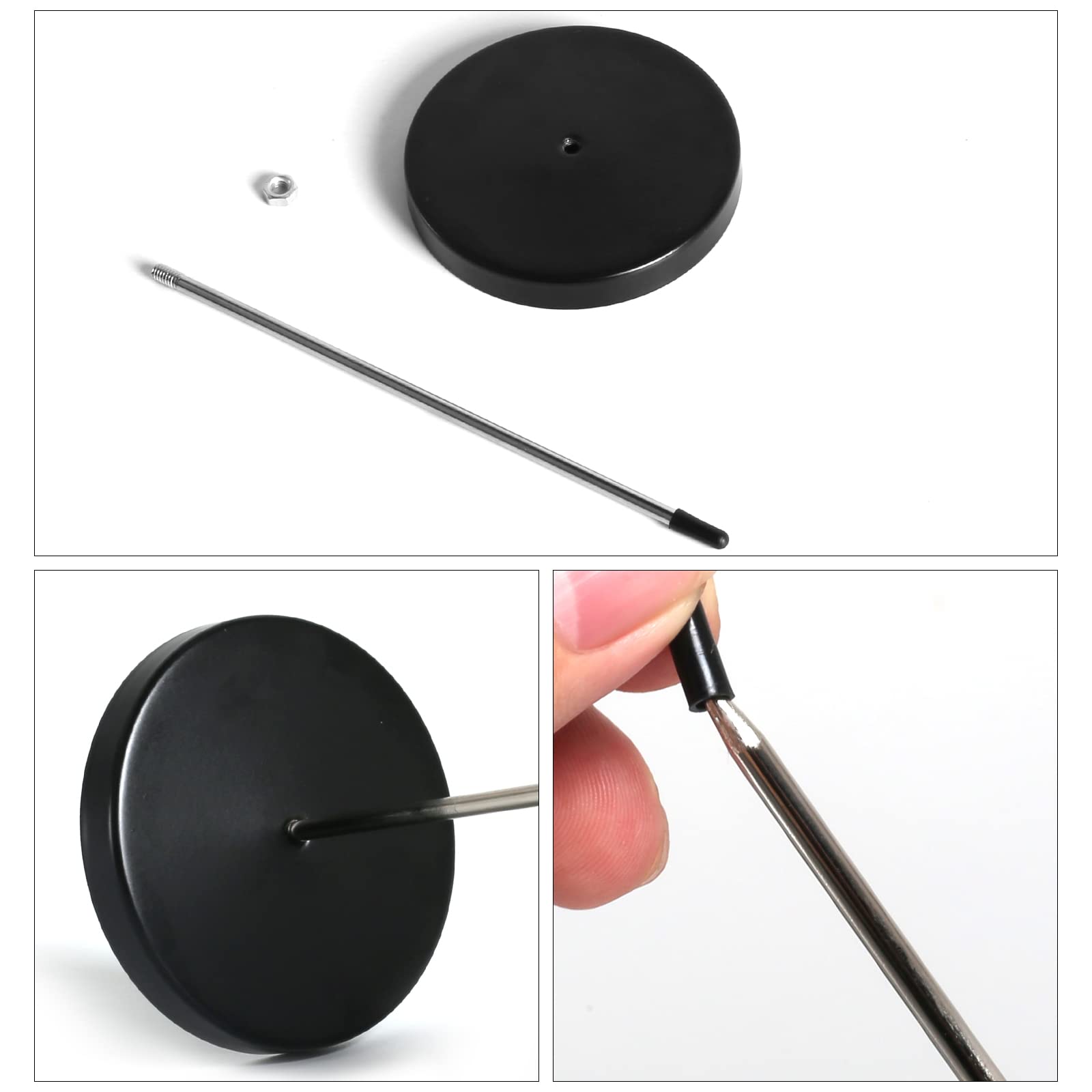 2 Porta Scontrini In Acciaio Inox Con Base Rotonda - Per Ristorante, Ufficio, Bar, Con Punte Protette - Foto 10